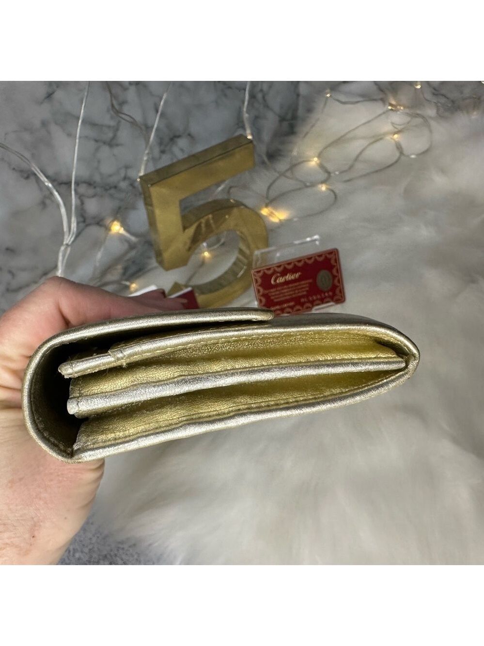 Authentic Cartier Love Collection Gold Calfskin Leather Long Wallet France Made - Picture 4 of 16